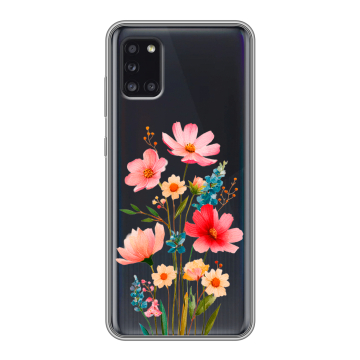 Силиконовый чехол на Samsung Galaxy A31 с принтом Цветы Силиконовый чехол на Samsung Galaxy A31 с принтом Цветы