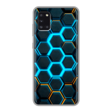 Силиконовый чехол на Samsung Galaxy A31 с принтом Неоновые соты Силиконовый чехол на Samsung Galaxy A31 с принтом Неоновые соты