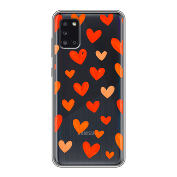 Силиконовый чехол на Samsung Galaxy A31 с принтом Сердечки Силиконовый чехол на Samsung Galaxy A31 с принтом Сердечки