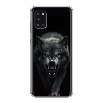 Силиконовый чехол на Samsung Galaxy A31 с принтом Волк