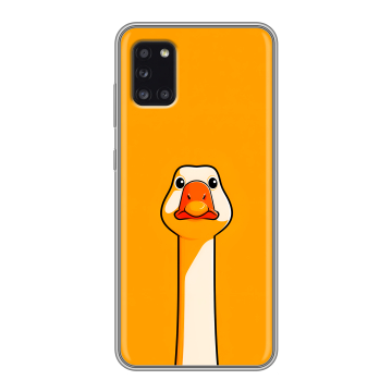 Силиконовый чехол на Samsung Galaxy A31 с принтом Смешная утка Силиконовый чехол на Samsung Galaxy A31 с принтом Смешная утка