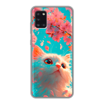 Силиконовый чехол на Samsung Galaxy A31 с принтом Красивый кот Силиконовый чехол на Samsung Galaxy A31 с принтом Красивый кот