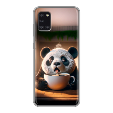 Силиконовый чехол на Samsung Galaxy A31 с принтом смешная панда