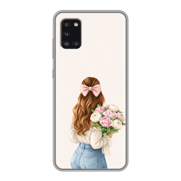 Силиконовый чехол на Samsung Galaxy A31 с принтом женский