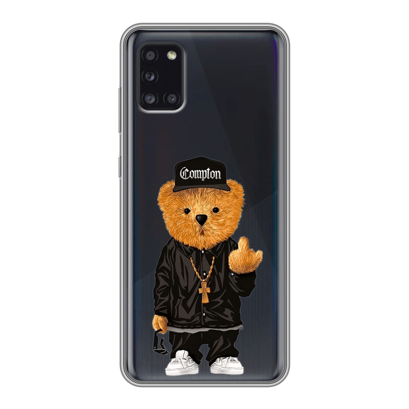 Силиконовый противоударный чехол на Samsung Galaxy A31 с принтом Плюшевый медведь Силиконовый противоударный чехол на Samsung Galaxy A31 с принтом Плюшевый медведь
