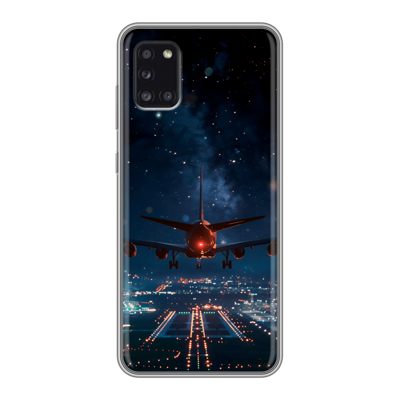 Силиконовый чехол на Samsung Galaxy A31 с принтом самолет Силиконовый чехол на Samsung Galaxy A31 с принтом самолет
