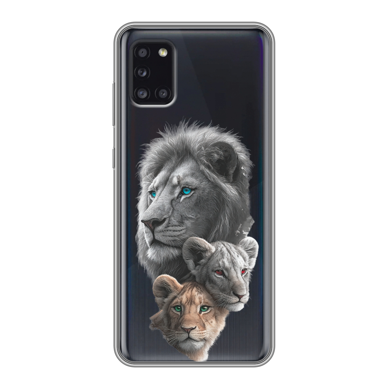 Силиконовый чехол на Samsung Galaxy A31 с принтом Львы Силиконовый чехол на Samsung Galaxy A31 с принтом Львы