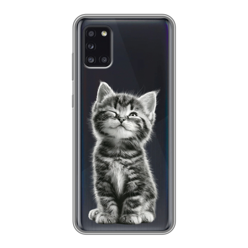 Силиконовый противоударный чехол на Samsung Galaxy A31 с принтом Котенок Силиконовый противоударный чехол на Samsung Galaxy A31 с принтом Котенок
