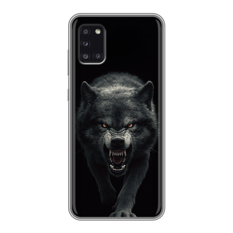 Силиконовый чехол на Samsung Galaxy A31 с принтом Волк Силиконовый чехол на Samsung Galaxy A31 с принтом Волк