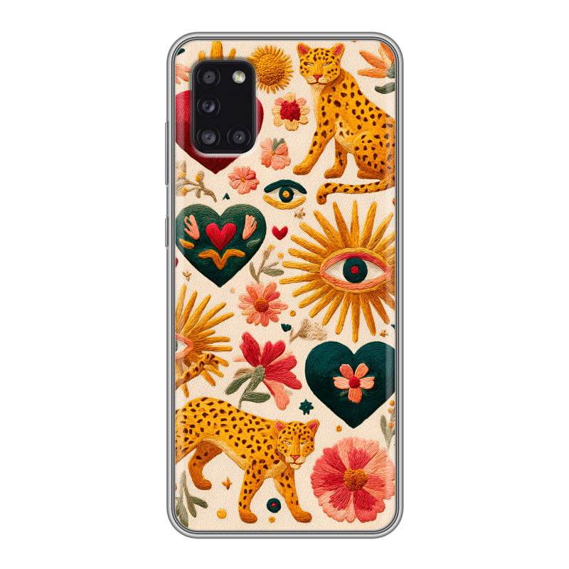 Силиконовый противоударный чехол на Samsung Galaxy A31 с принтом Модный принт Силиконовый противоударный чехол на Samsung Galaxy A31 с принтом Модный принт