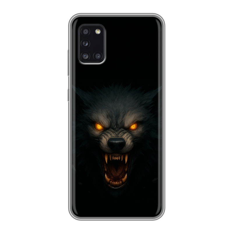 Силиконовый противоударный чехол на Samsung Galaxy A31 с принтом Волк Силиконовый противоударный чехол на Samsung Galaxy A31 с принтом Волк
