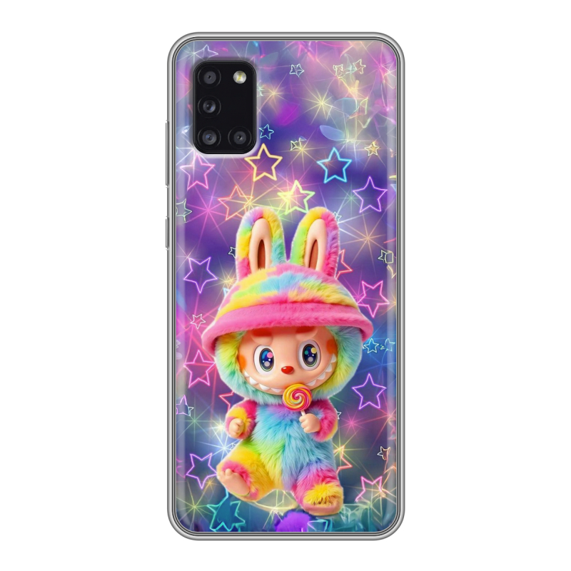Силиконовый противоударный чехол на Samsung Galaxy A31 с принтом Labubu Лабубу Силиконовый противоударный чехол на Samsung Galaxy A31 с принтом Labubu Лабубу