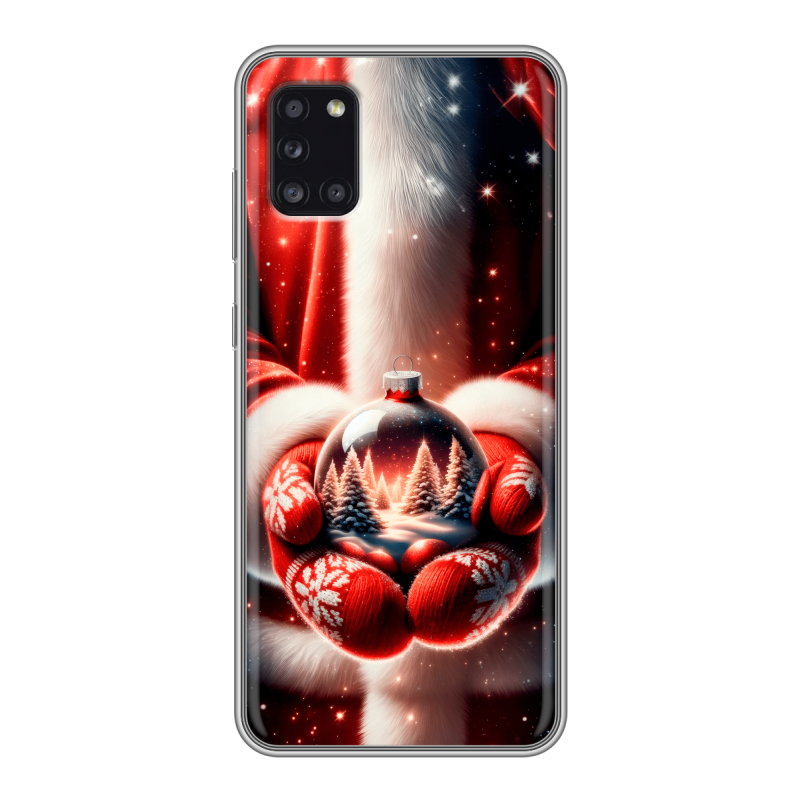 Силиконовый противоударный чехол на Samsung Galaxy A31 с принтом Новый год Силиконовый противоударный чехол на Samsung Galaxy A31 с принтом Новый год