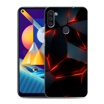 Силиконовый чехол на Samsung Galaxy M11 с принтом Яркие абстракции