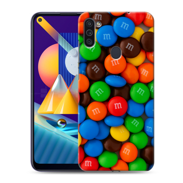 Силиконовый чехол на Samsung Galaxy M11 с принтом Конфеты