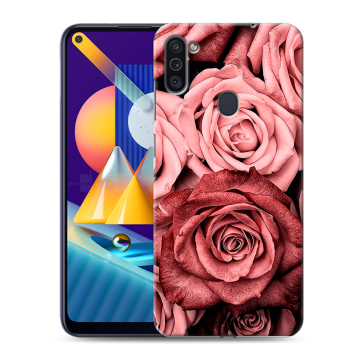 Силиконовый чехол на Samsung Galaxy M11 с принтом Цветы розы