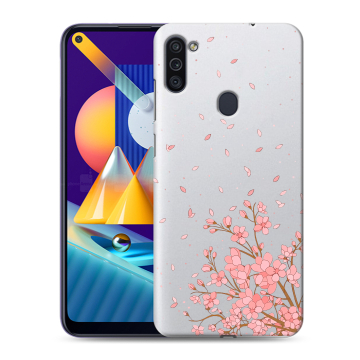 Силиконовый чехол на Samsung Galaxy M11 с принтом Ветка сакуры Силиконовый чехол на Samsung Galaxy M11 с принтом Ветка сакуры