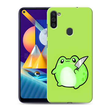Силиконовый чехол на Samsung Galaxy M11 с принтом Лягушенок Силиконовый чехол на Samsung Galaxy M11 с принтом Лягушенок