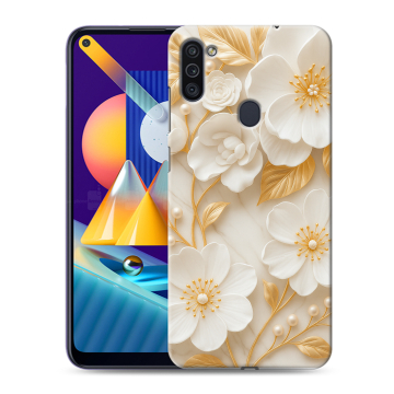 Силиконовый чехол на Samsung Galaxy M11 с принтом Цветы Силиконовый чехол на Samsung Galaxy M11 с принтом Цветы