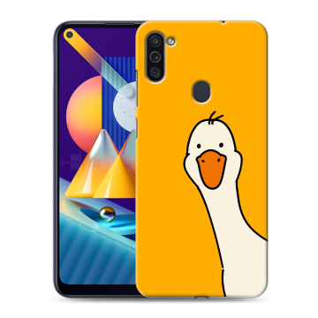 Силиконовый чехол на Samsung Galaxy M11 с принтом Утка Силиконовый чехол на Samsung Galaxy M11 с принтом Утка