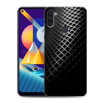 Силиконовый чехол на Samsung Galaxy M11 с принтом Текстура металла Силиконовый чехол на Samsung Galaxy M11 с принтом Текстура металла