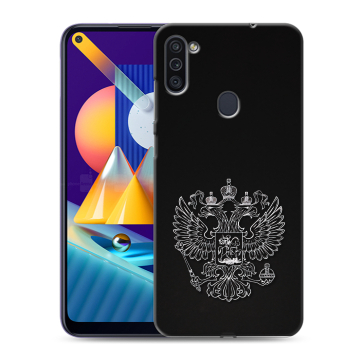 Силиконовый чехол на Samsung Galaxy M11 с принтом Герб России Силиконовый чехол на Samsung Galaxy M11 с принтом Герб России