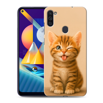 Силиконовый чехол на Samsung Galaxy M11 с принтом котенок Силиконовый чехол на Samsung Galaxy M11 с принтом котенок