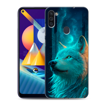 Силиконовый чехол на Samsung Galaxy M11 с принтом бабочки саккура Силиконовый чехол на Samsung Galaxy M11 с принтом бабочки саккура