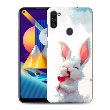 Силиконовый чехол на Samsung Galaxy M11 с принтом кролик зайчик Силиконовый чехол на Samsung Galaxy M11 с принтом кролик зайчик
