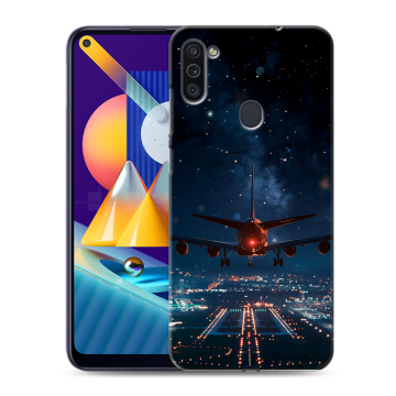 Силиконовый чехол на Samsung Galaxy M11 с принтом самолет Силиконовый чехол на Samsung Galaxy M11 с принтом самолет