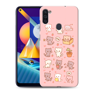 Силиконовый чехол на Samsung Galaxy M11 с принтом Hello Kitty Хелоу Кити Силиконовый чехол на Samsung Galaxy M11 с принтом Hello Kitty Хелоу Кити