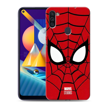 Силиконовый чехол на Samsung Galaxy M11 с принтом человек паук spiderman Силиконовый чехол на Samsung Galaxy M11 с принтом человек паук spiderman