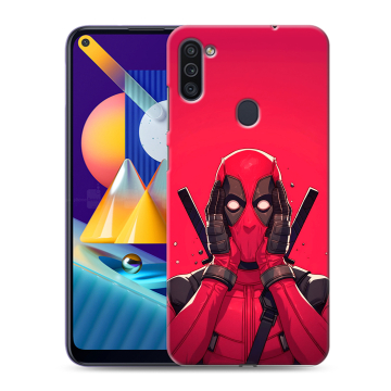 Силиконовый чехол на Samsung Galaxy M11 с принтом Дедпул Deadpool Силиконовый чехол на Samsung Galaxy M11 с принтом Дедпул Deadpool
