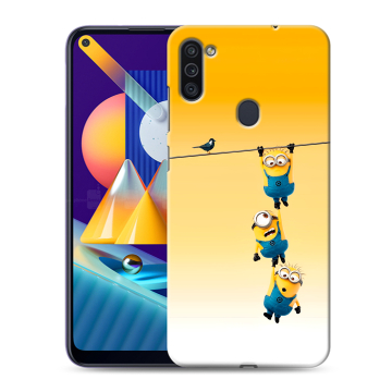 Силиконовый чехол на Samsung Galaxy M11 с принтом Миньоны Силиконовый чехол на Samsung Galaxy M11 с принтом Миньоны