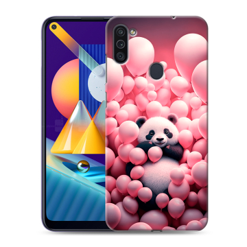 Силиконовый чехол на Samsung Galaxy M11 с принтом Панда Силиконовый чехол на Samsung Galaxy M11 с принтом Панда