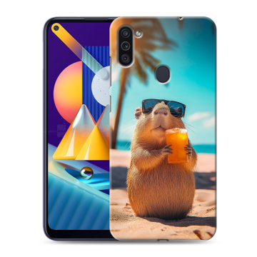 Силиконовый чехол на Samsung Galaxy M11 с принтом Капибара Силиконовый чехол на Samsung Galaxy M11 с принтом Капибара