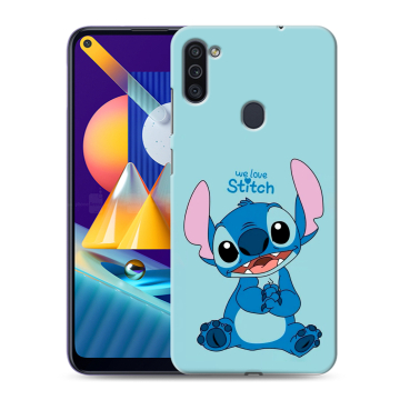 Силиконовый чехол на Samsung Galaxy M11 с принтом Лило и Стич Силиконовый чехол на Samsung Galaxy M11 с принтом Лило и Стич