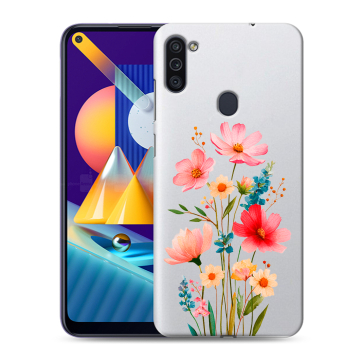 Силиконовый чехол на Samsung Galaxy M11 с принтом Цветы Силиконовый чехол на Samsung Galaxy M11 с принтом Цветы