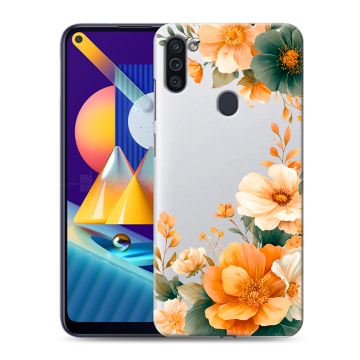 Силиконовый чехол на Samsung Galaxy M11 с принтом Цветы принт Силиконовый чехол на Samsung Galaxy M11 с принтом Цветы принт