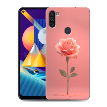 Силиконовый чехол на Samsung Galaxy M11 с принтом Розовая роза Силиконовый чехол на Samsung Galaxy M11 с принтом Розовая роза