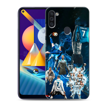 Силиконовый чехол на Samsung Galaxy M11 с принтом Реал Роналдо Силиконовый чехол на Samsung Galaxy M11 с принтом Реал Роналдо