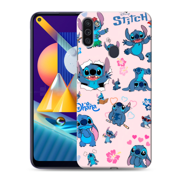 Силиконовый чехол на Samsung Galaxy M11 с принтом Лило и Стич Силиконовый чехол на Samsung Galaxy M11 с принтом Лило и Стич