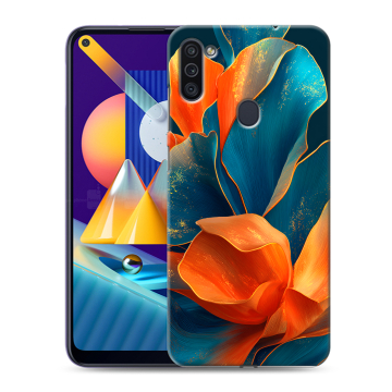 Силиконовый чехол на Samsung Galaxy M11 с принтом Цветы Силиконовый чехол на Samsung Galaxy M11 с принтом Цветы