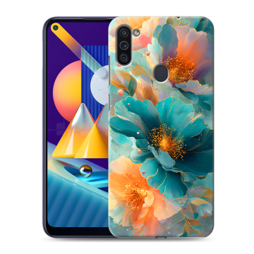 Силиконовый чехол на Samsung Galaxy M11 с принтом Цветы Силиконовый чехол на Samsung Galaxy M11 с принтом Цветы