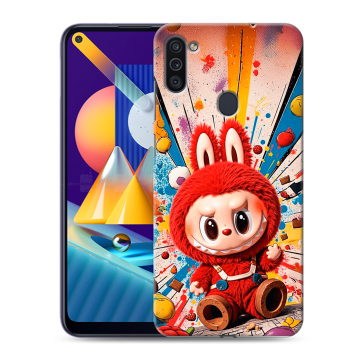 Силиконовый чехол на Samsung Galaxy M11 с принтом Labubu Лабубу Силиконовый чехол на Samsung Galaxy M11 с принтом Labubu Лабубу