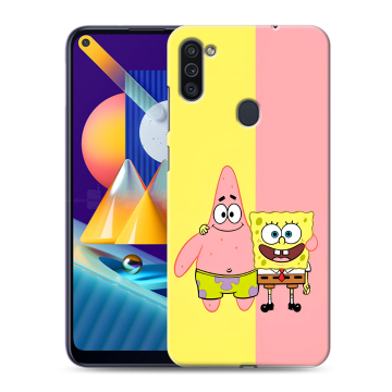 Силиконовый чехол на Samsung Galaxy M11 с принтом Спанч боб Спанчбоб Силиконовый чехол на Samsung Galaxy M11 с принтом Спанч боб Спанчбоб