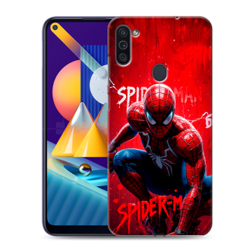 Силиконовый чехол на Samsung Galaxy M11 с принтом Spiderman Человек паук Силиконовый чехол на Samsung Galaxy M11 с принтом Spiderman Человек паук