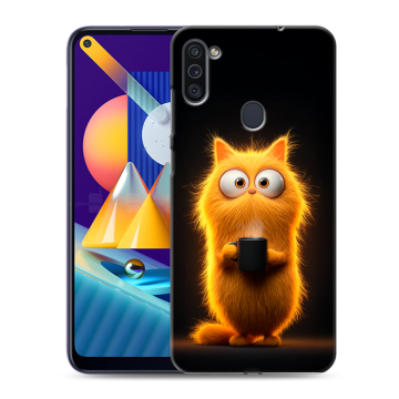 Силиконовый чехол на Samsung Galaxy M11 с принтом Смешной кот Силиконовый чехол на Samsung Galaxy M11 с принтом Смешной кот