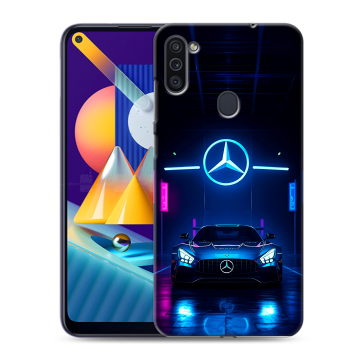 Силиконовый чехол на Samsung Galaxy M11 с принтом Mercedes Мерседес Силиконовый чехол на Samsung Galaxy M11 с принтом Mercedes Мерседес