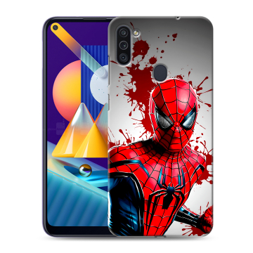 Силиконовый чехол на Samsung Galaxy M11 с принтом Spiderman Человек паук Силиконовый чехол на Samsung Galaxy M11 с принтом Spiderman Человек паук